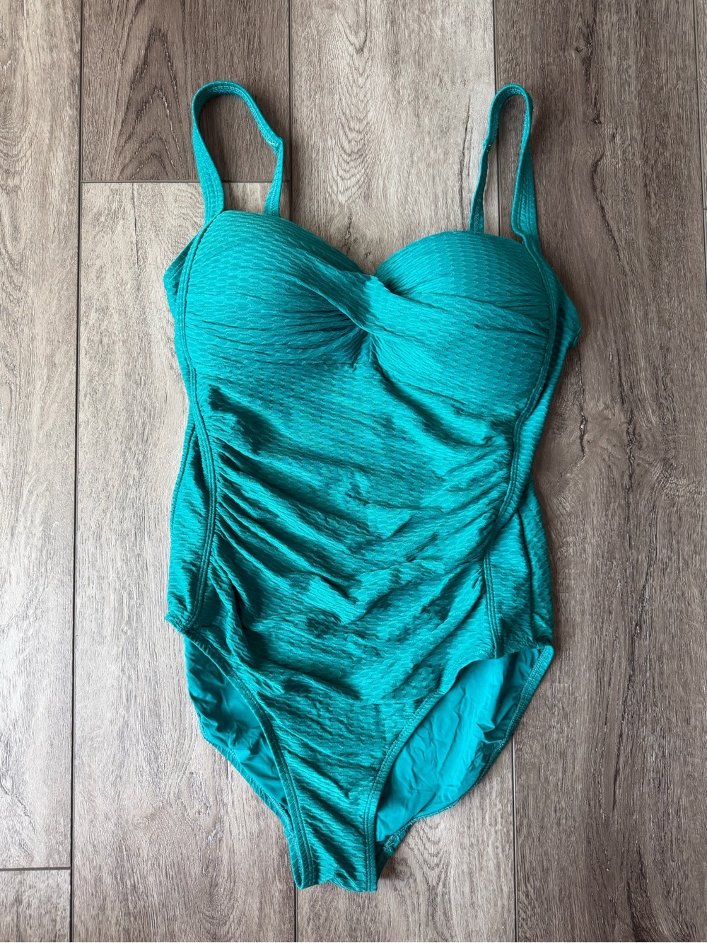 Nip Tuck- Teal One-Piece Ruched Swimsuit- Vacation Ready!